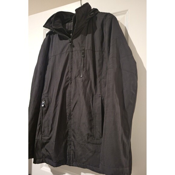 Calvin Klein Outerwear Double-Zip Layered Jacket Removable Hood Men's M - Picture 4 of 9